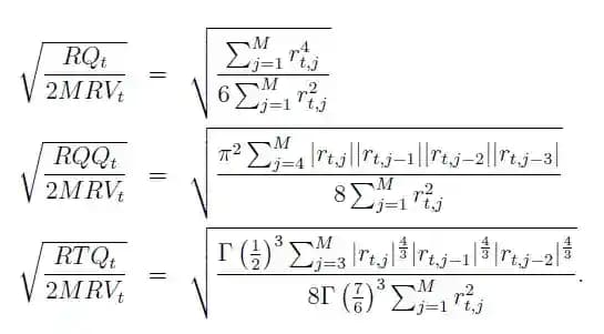 realized volatility estimators